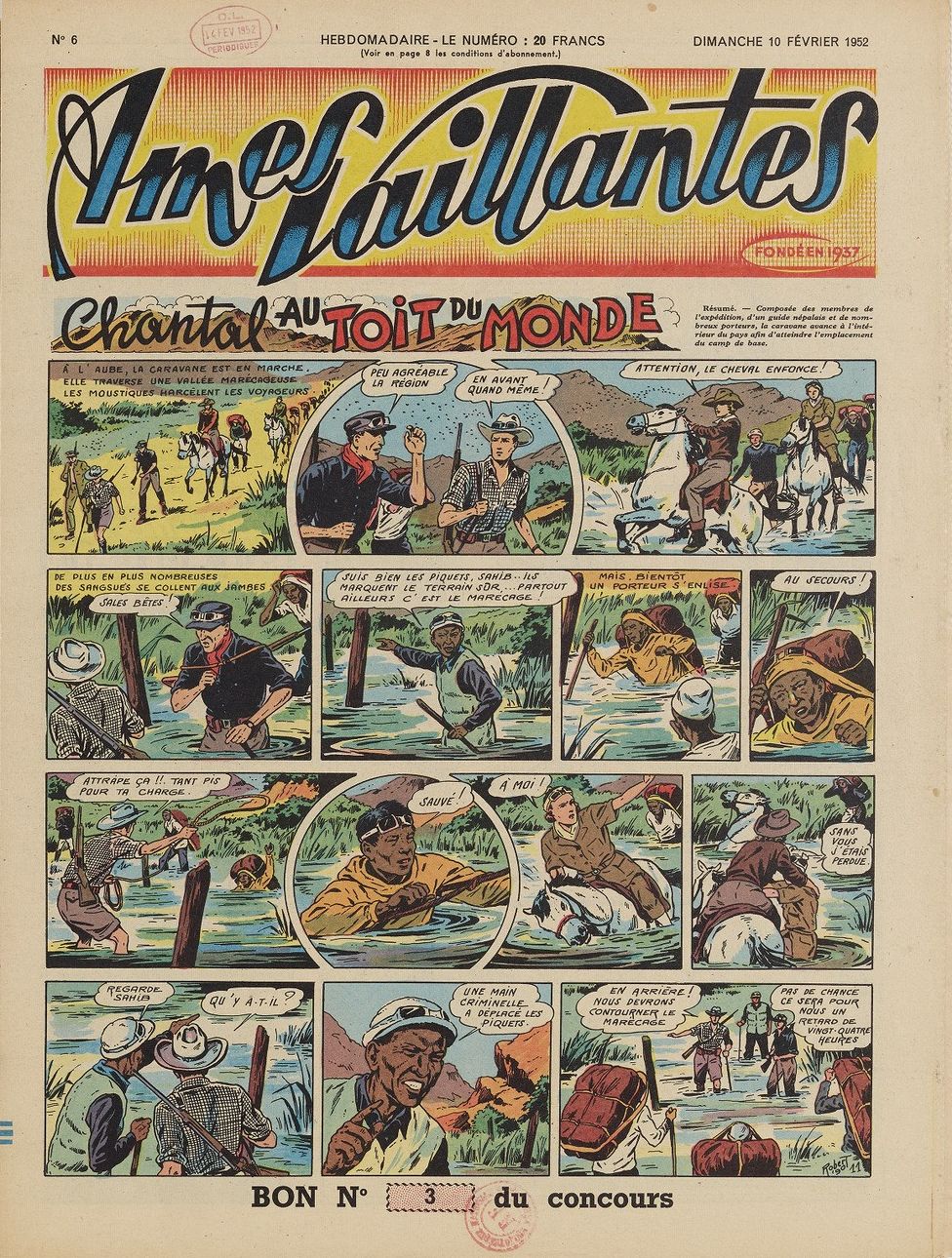 Âmes Vaillantes (Hebdomadaire année 1952) - Âmes Vaillantes n°6