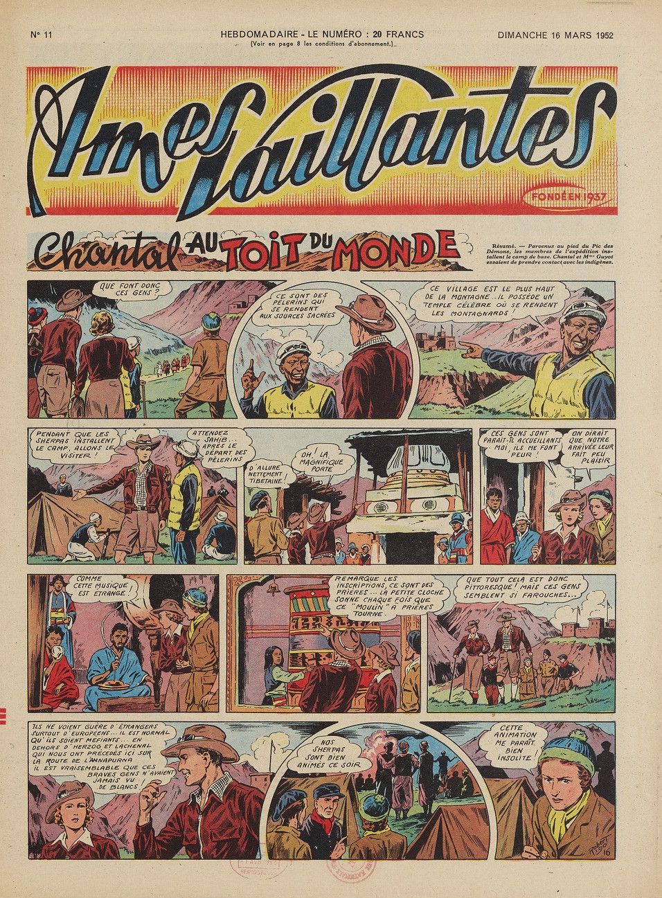 Âmes Vaillantes (Hebdomadaire année 1952) - Âmes Vaillantes n°11