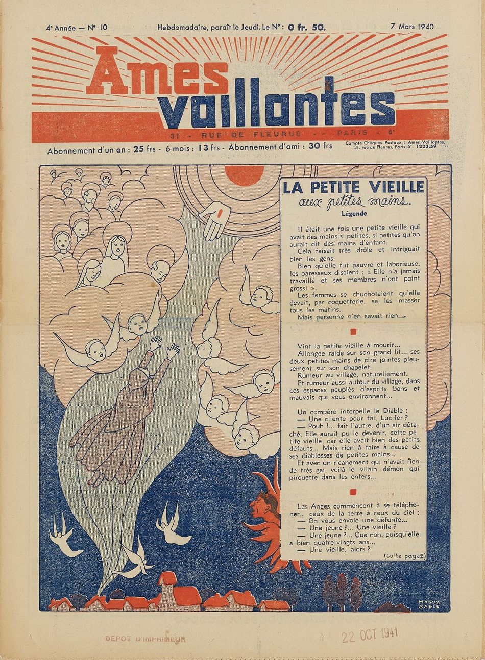 Âmes Vaillantes (Hebdomadaire année 1940) - Âmes Vaillantes n°9