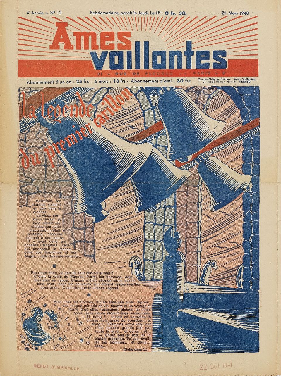 Âmes Vaillantes (Hebdomadaire année 1940) - Âmes Vaillantes n°12