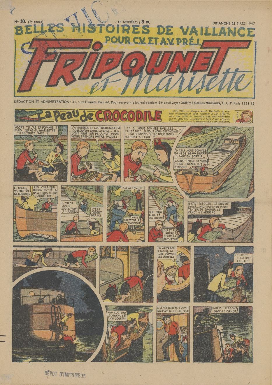 Fripounet et Marisette (Hebdomadaire année 1947) - Fripounet et Marisette n°10