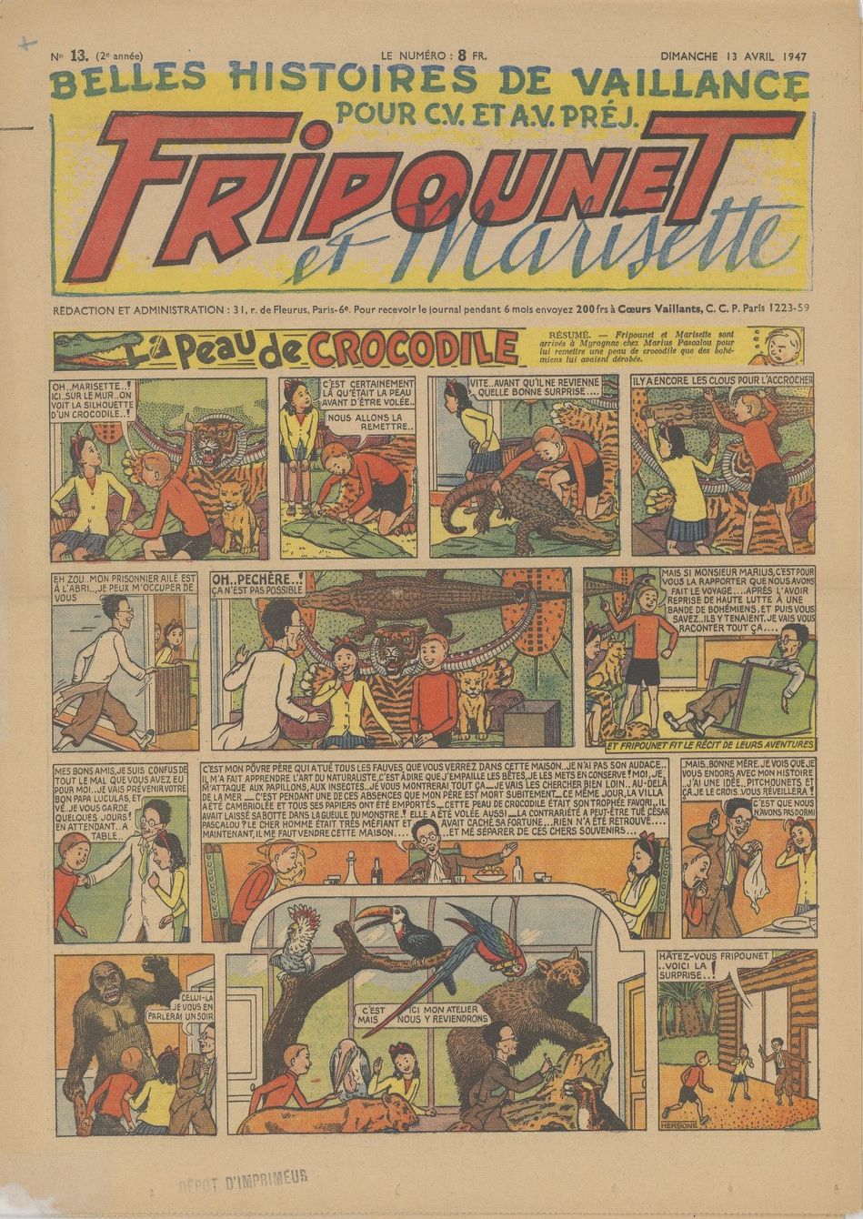 Fripounet et Marisette (Hebdomadaire année 1947) - Fripounet et Marisette n°13
