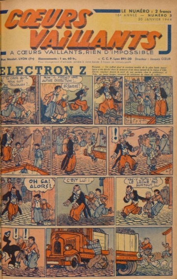 Coeurs Vaillants (Périodique - Année 1944) - Coeurs vaillants n°3