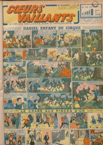Coeurs Vaillants (Périodique - Année 1943) - Coeurs vaillants n°1