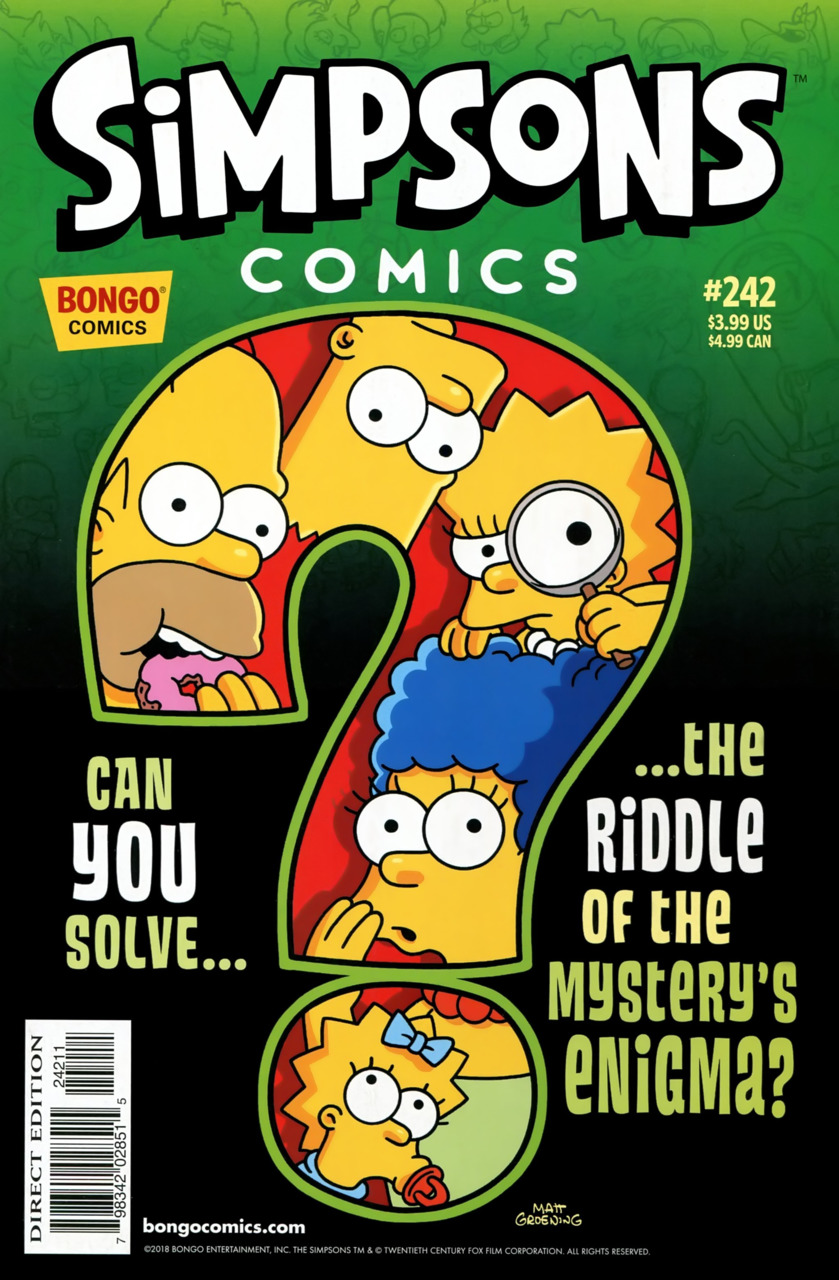 Simpsons Comics (1993)(V.O. anglais) - tome 242 - The Riddle of The Mystery's Enigma