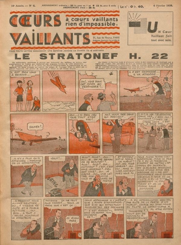 Coeurs Vaillants (Périodique - Année 1938) - Coeurs vaillants n°6