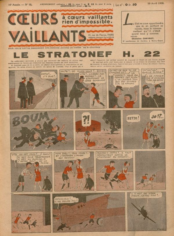 Coeurs Vaillants (Périodique - Année 1938) - Coeurs vaillants n°15