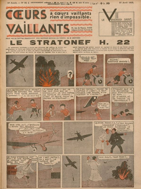 Coeurs Vaillants (Périodique - Année 1938) - Coeurs vaillants n°16
