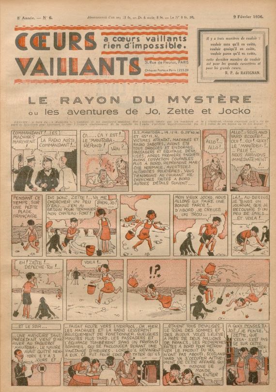 Coeurs Vaillants (Périodique - Année 1936) - Coeurs vaillants n°6