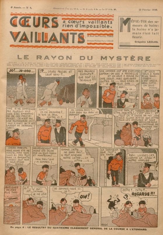 Coeurs Vaillants (Périodique - Année 1936) - Coeurs vaillants n°8