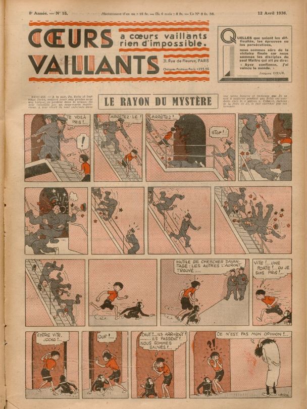 Coeurs Vaillants (Périodique - Année 1936) - Coeurs vaillants n°15
