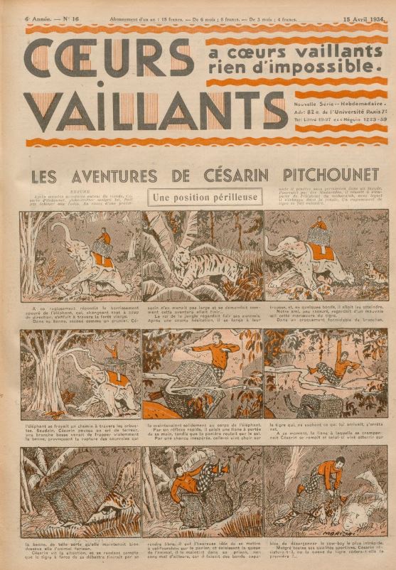 Coeurs Vaillants (Périodique - Année 1934) - Coeurs vaillants n°16