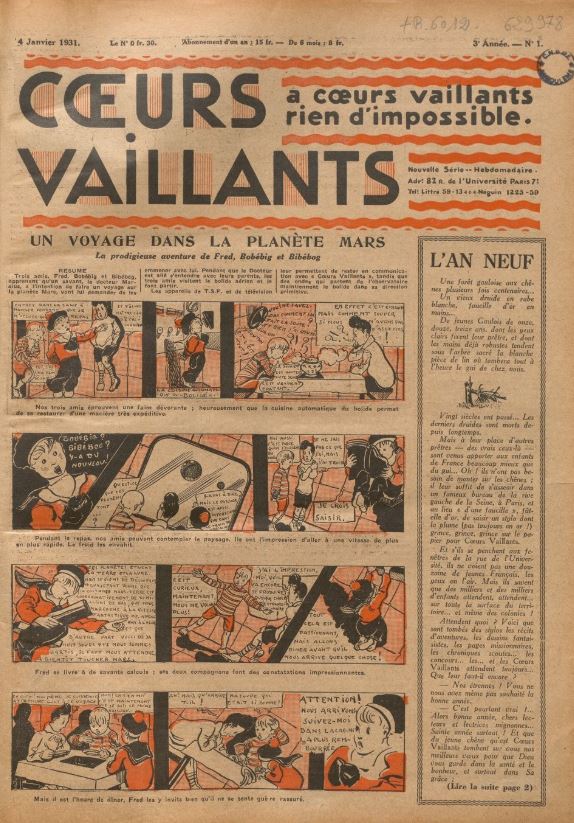 Coeurs Vaillants (Périodique - Année 1931) - Coeurs vaillants n°1