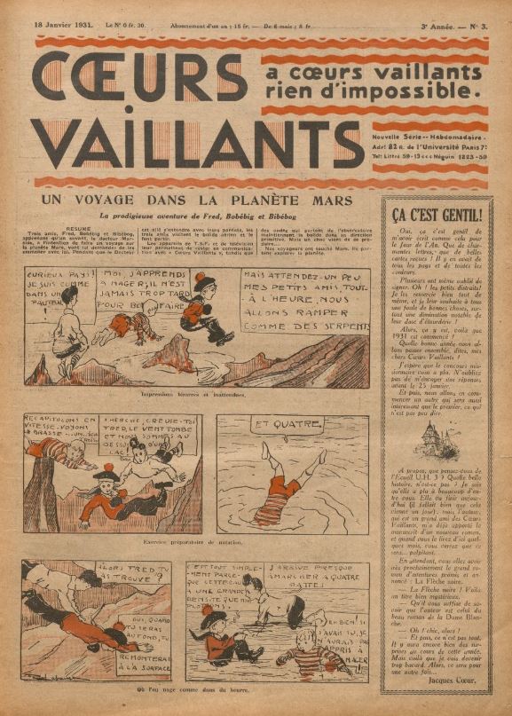 Coeurs Vaillants (Périodique - Année 1931) - Coeurs vaillants n°3