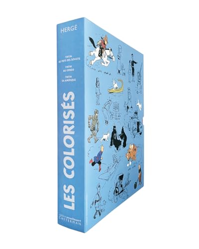 Tintin (Éditions Casterman n&b colorisée) - Coffret Tintin en Amérique, Tintin au Congo, Tintin au pays des Soviet