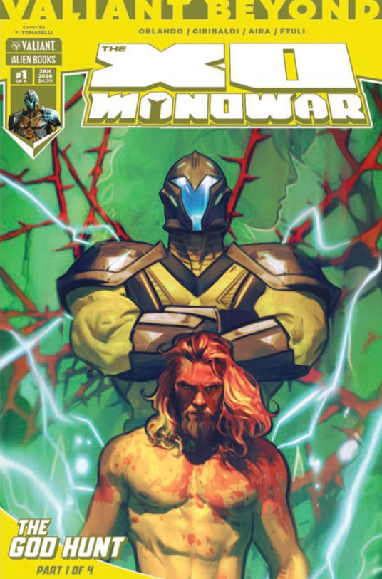Valiant Beyond : The X-O Manowar - The God Hunt (2026)(V.O. anglais) - tome 1 - The God Hunt, Part 1 : A Private Cosmos