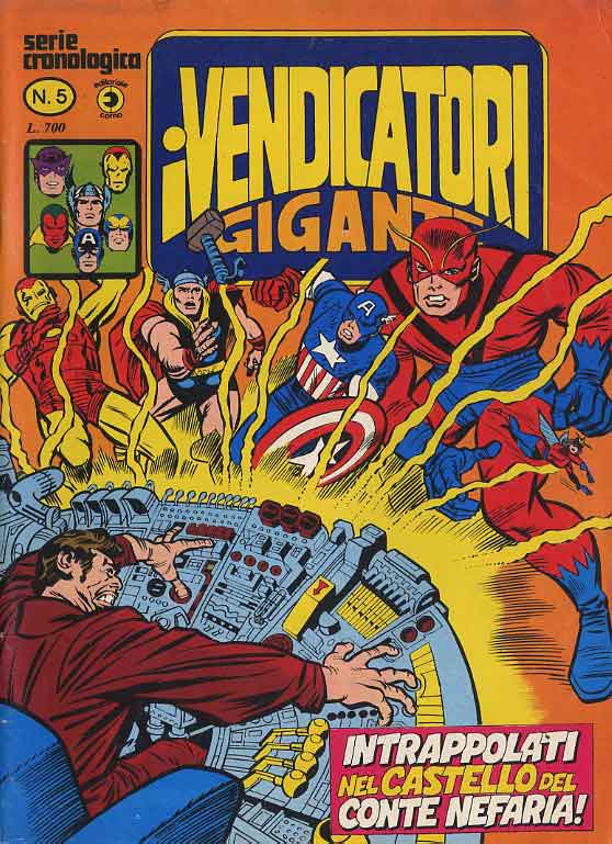 Avengers (En italien : I Vendicatori - Gigante, Editoriale Corno) - tome 5 - Intrappolati nel castello del conte Nefaria!